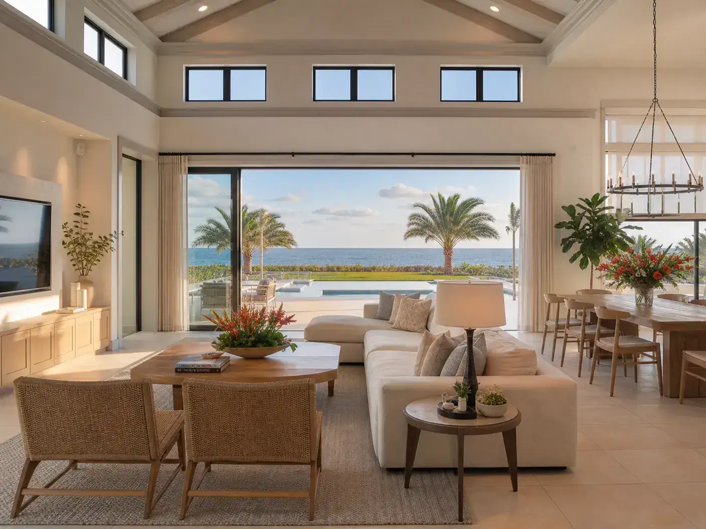 Luxury coastal home interior